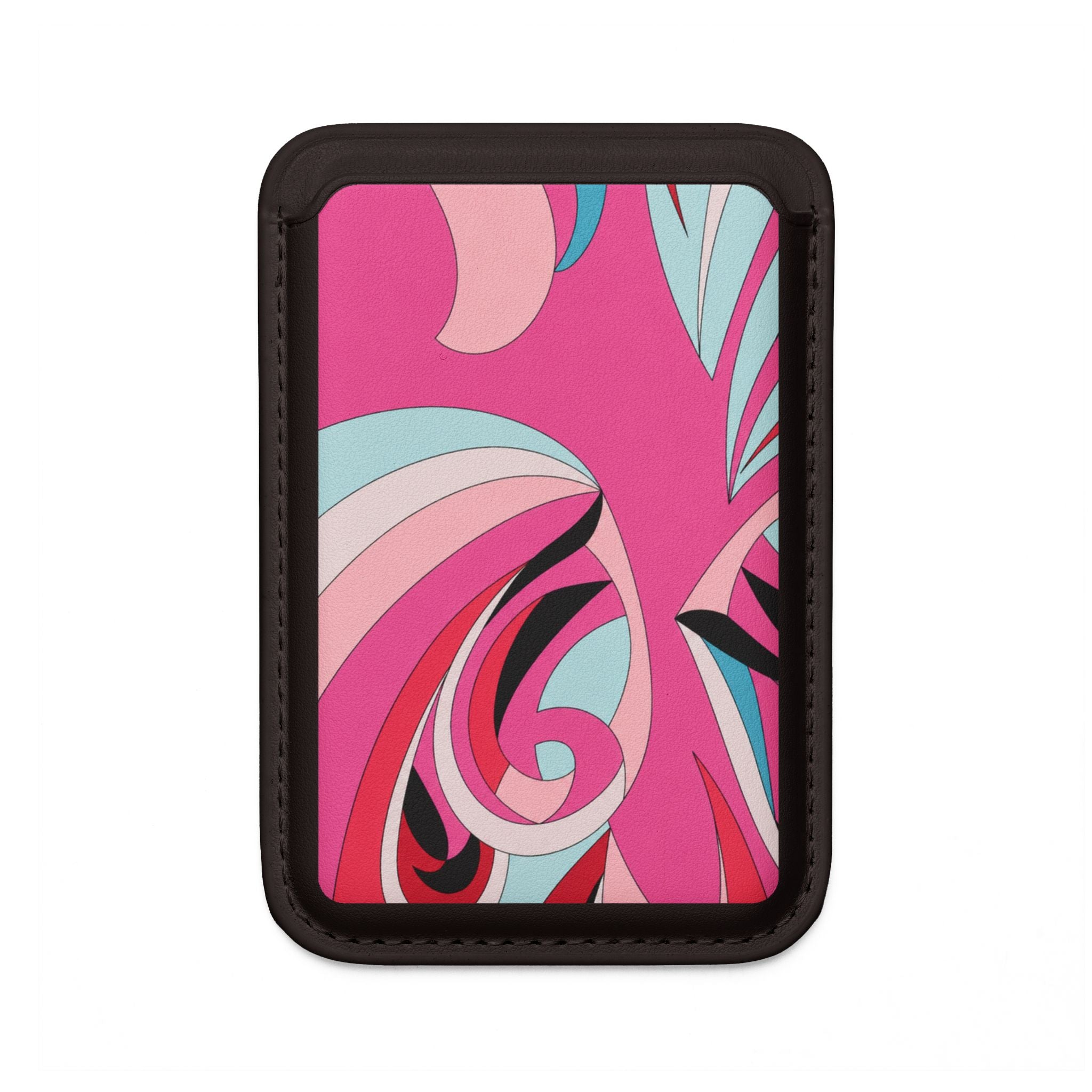 Pink Tropic Swirl Vegan MagSafe Wallet