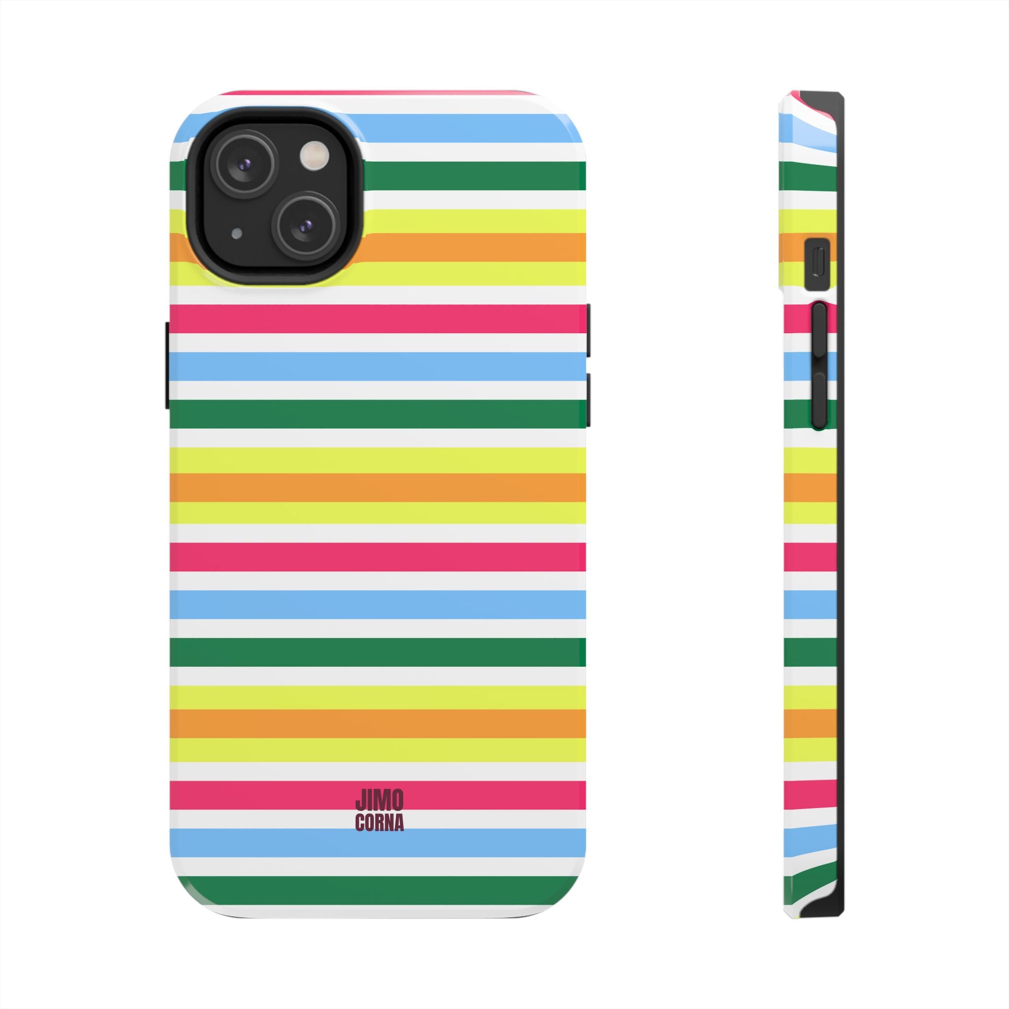 Rainbow Sorbet Stripe iPhone Case