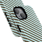 Asymmetrical Lines MagSafe iPhone Case | Blue and Brown