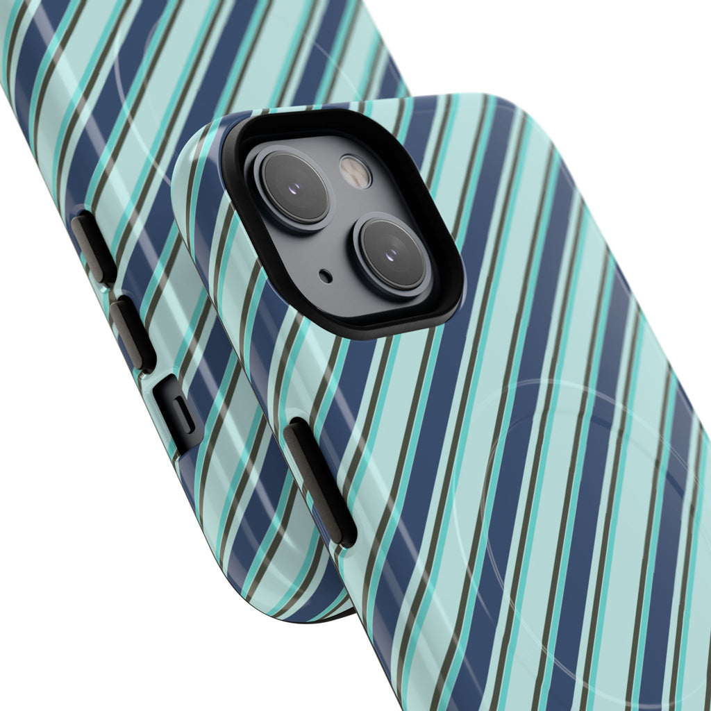 Angelina Stripes | Blue - MagSafe iPhone Case