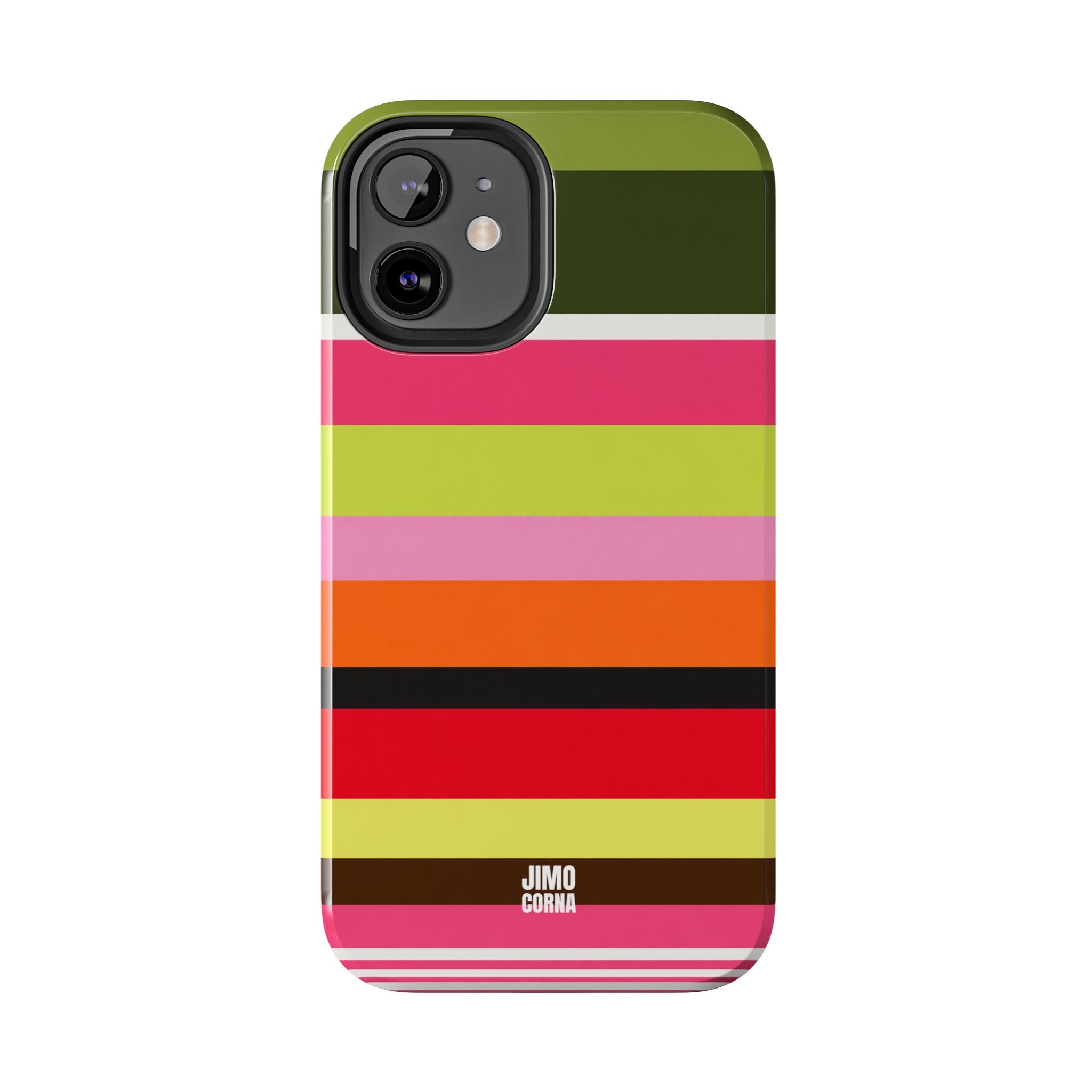 Berry Citrus Stripe iPhone Case