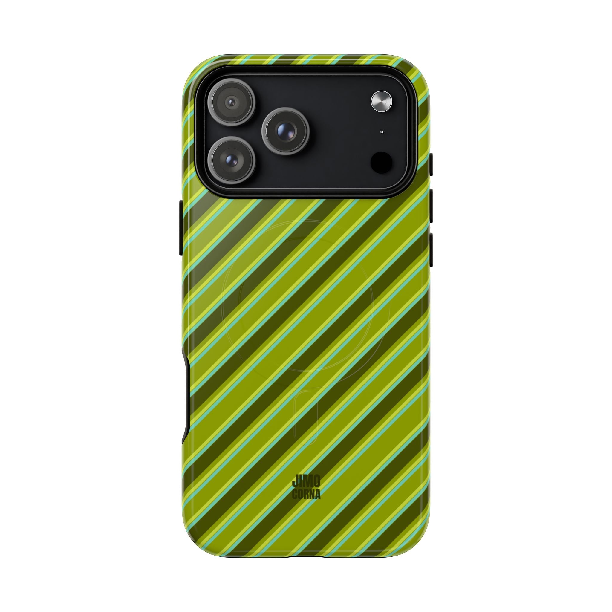Angelina Stripes | Olive - MagSafe iPhone Case