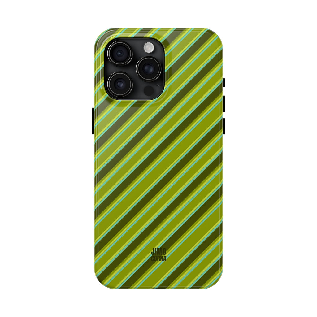 Angelina Stripes | Olive - iPhone Case