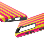 Bold Stripes Samsung Galaxy Case | Pink and Yellow