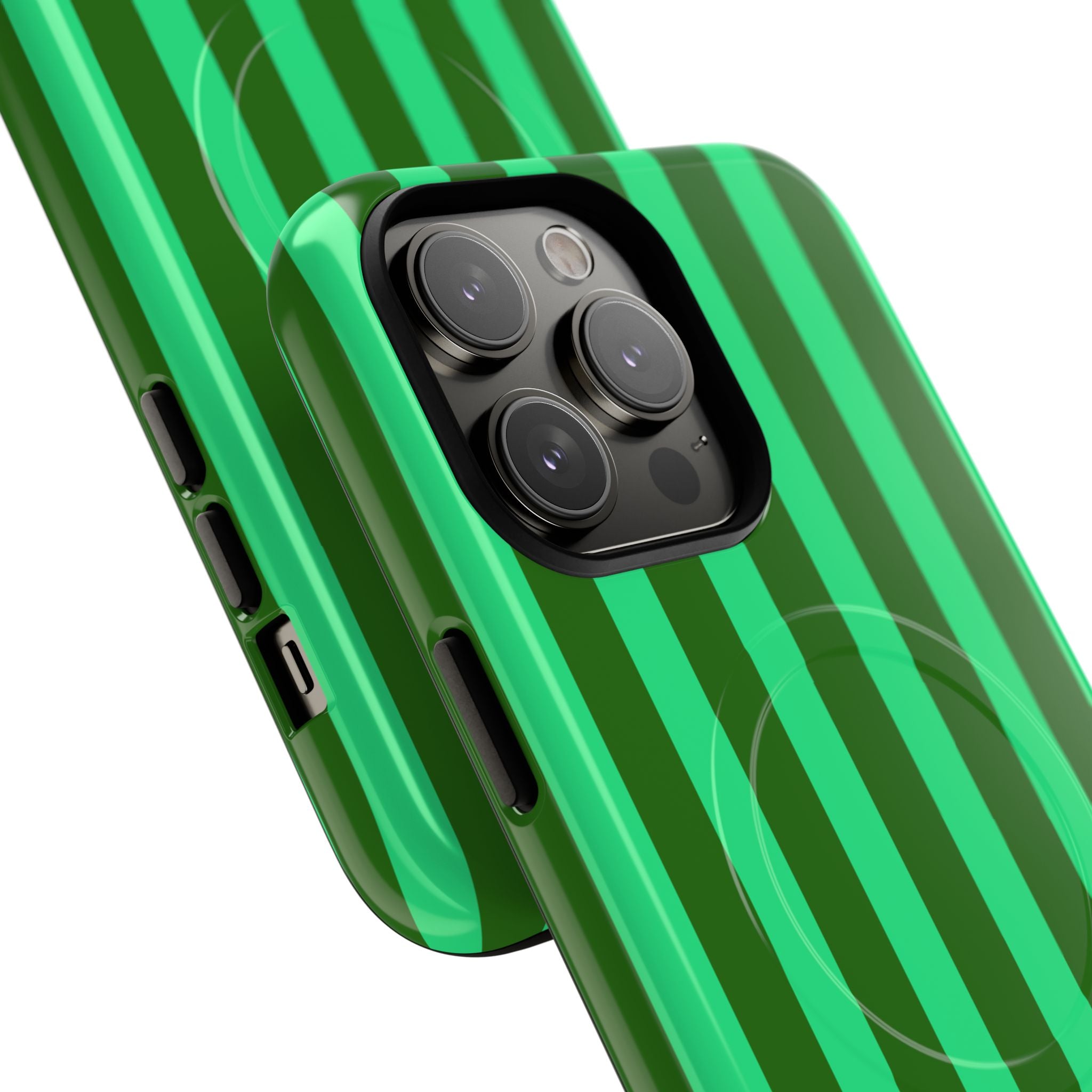Bold Stripes MagSafe iPhone Case | Olive Green