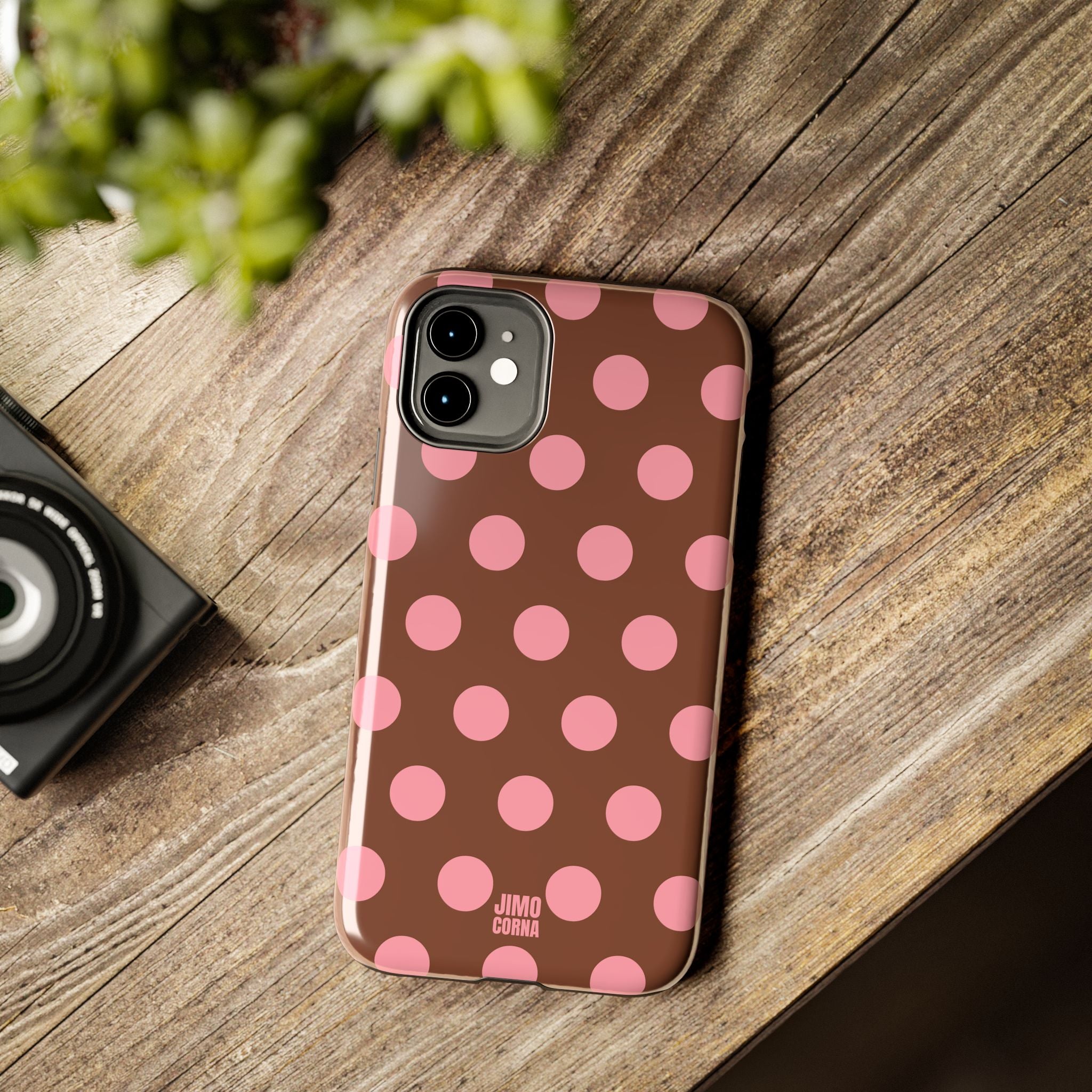 Big Polka Dot | Brown and Pink