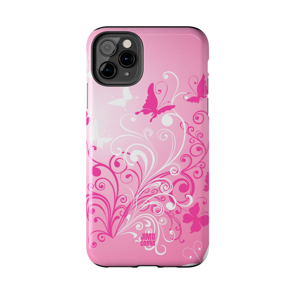 Pink Flutter Garden iPhone Case