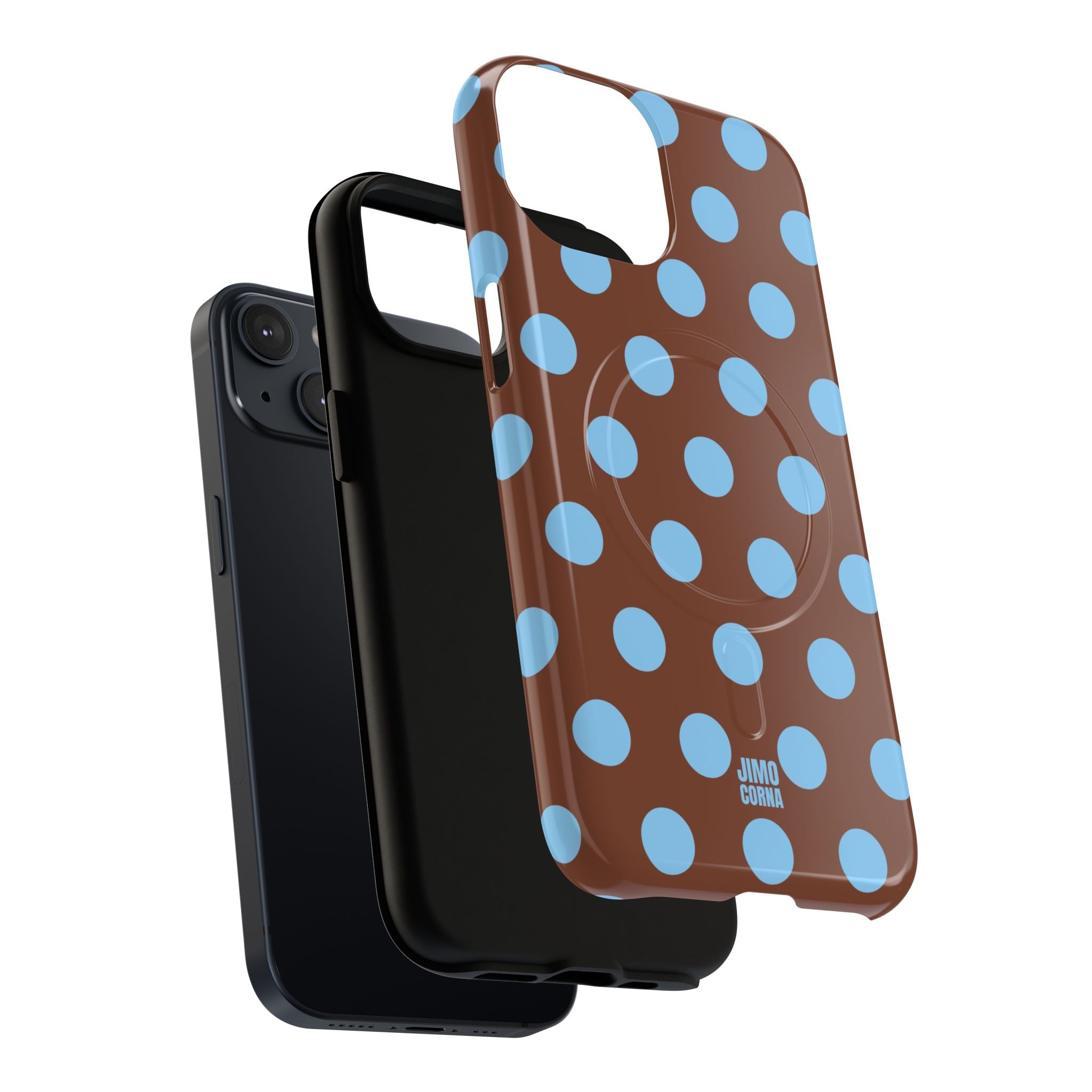 Big Polka Dot | Brown and Blue