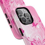 Pink Flutter Garden MagSafe iPhone Case