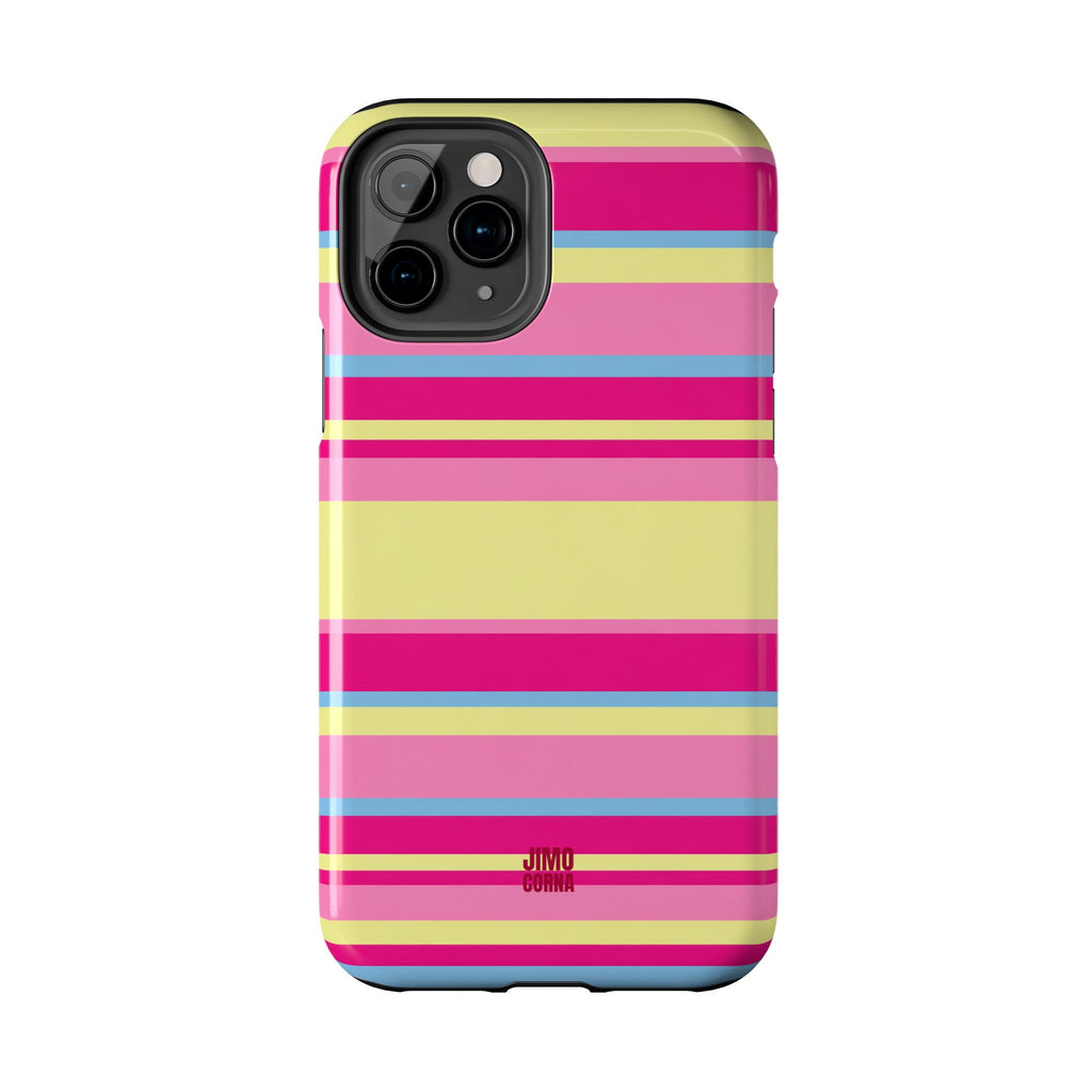 Lemonberry Stripe iPhone Case