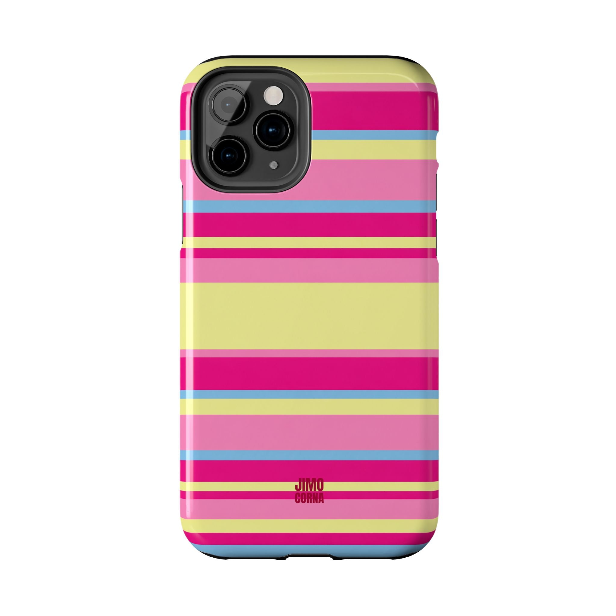 Lemonberry Stripe iPhone Case