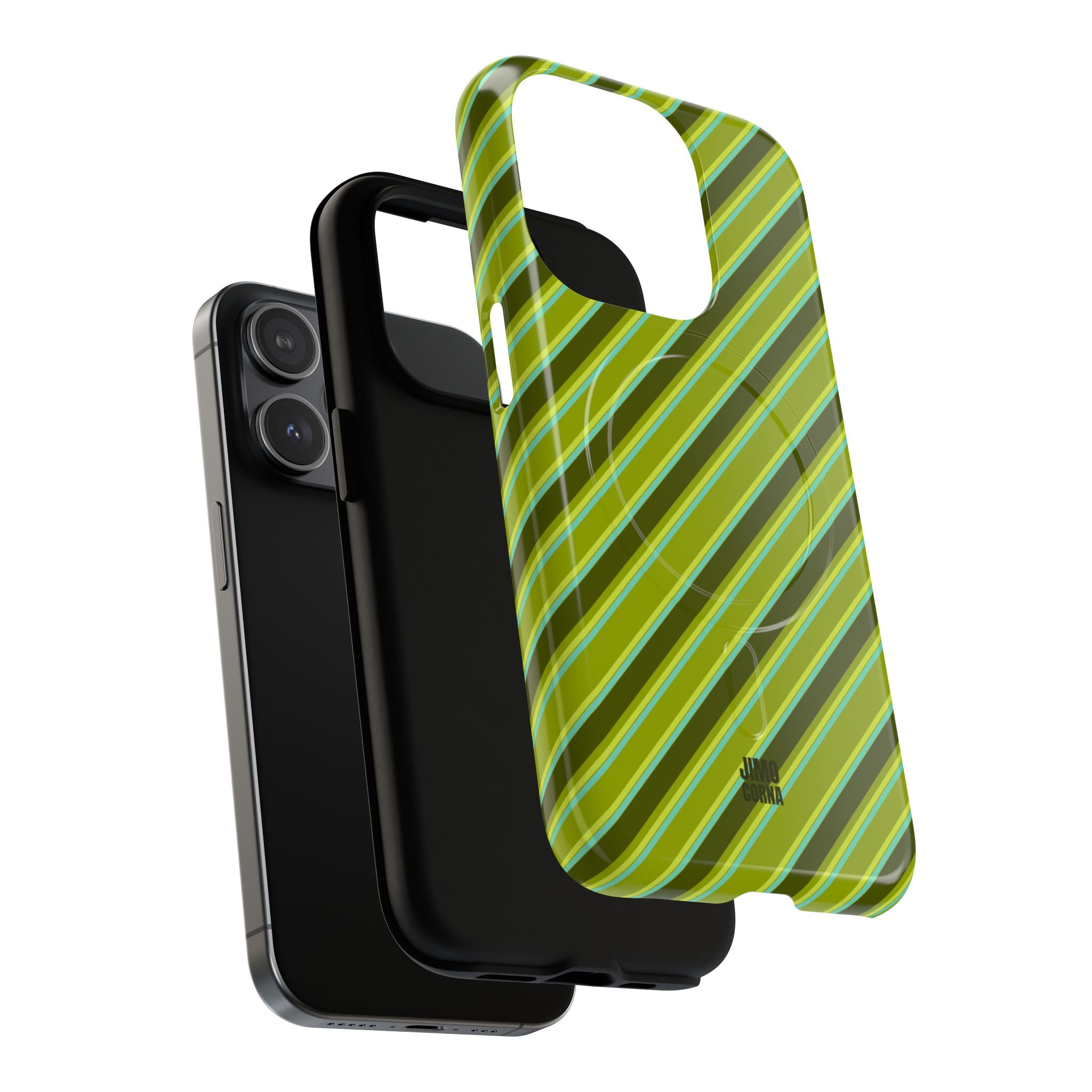 Angelina Stripes | Olive - MagSafe iPhone Case