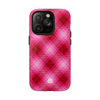 Pink Picnic Plaid MagSafe iPhone Case