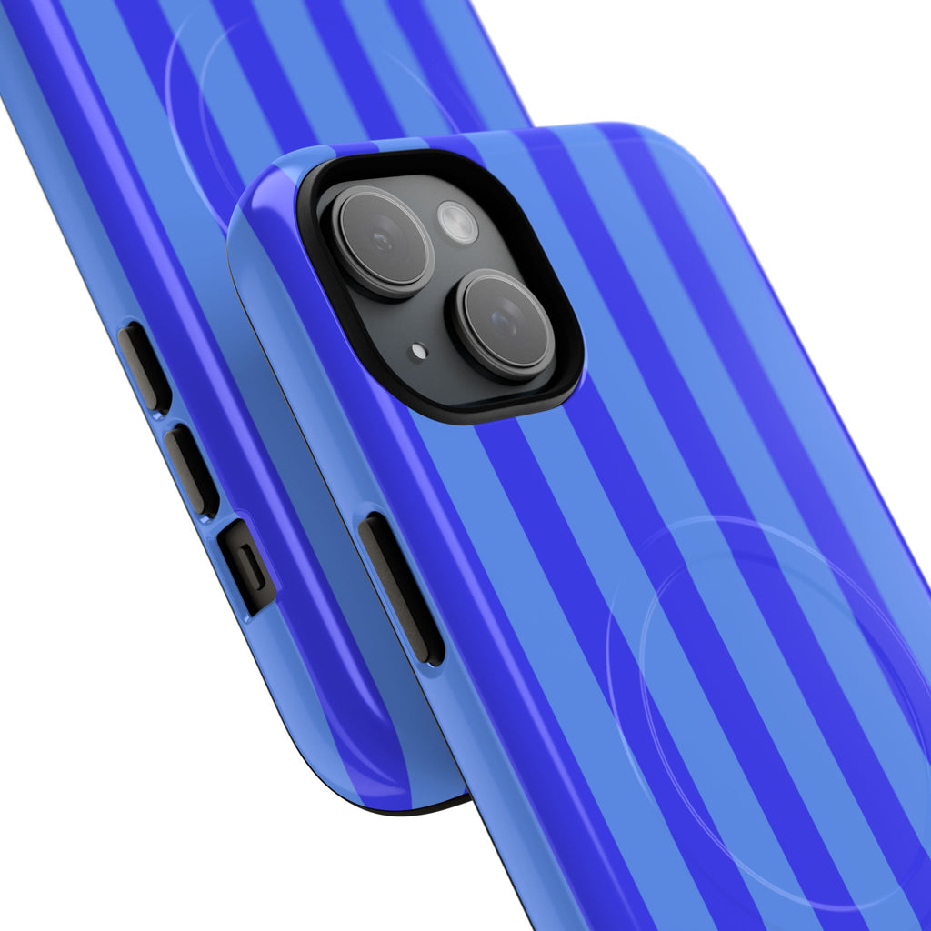 Blueberry Bold Stripes MagSafe iPhone Case