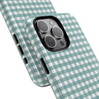 Farm Gingham MagSafe iPhone Case | Blue