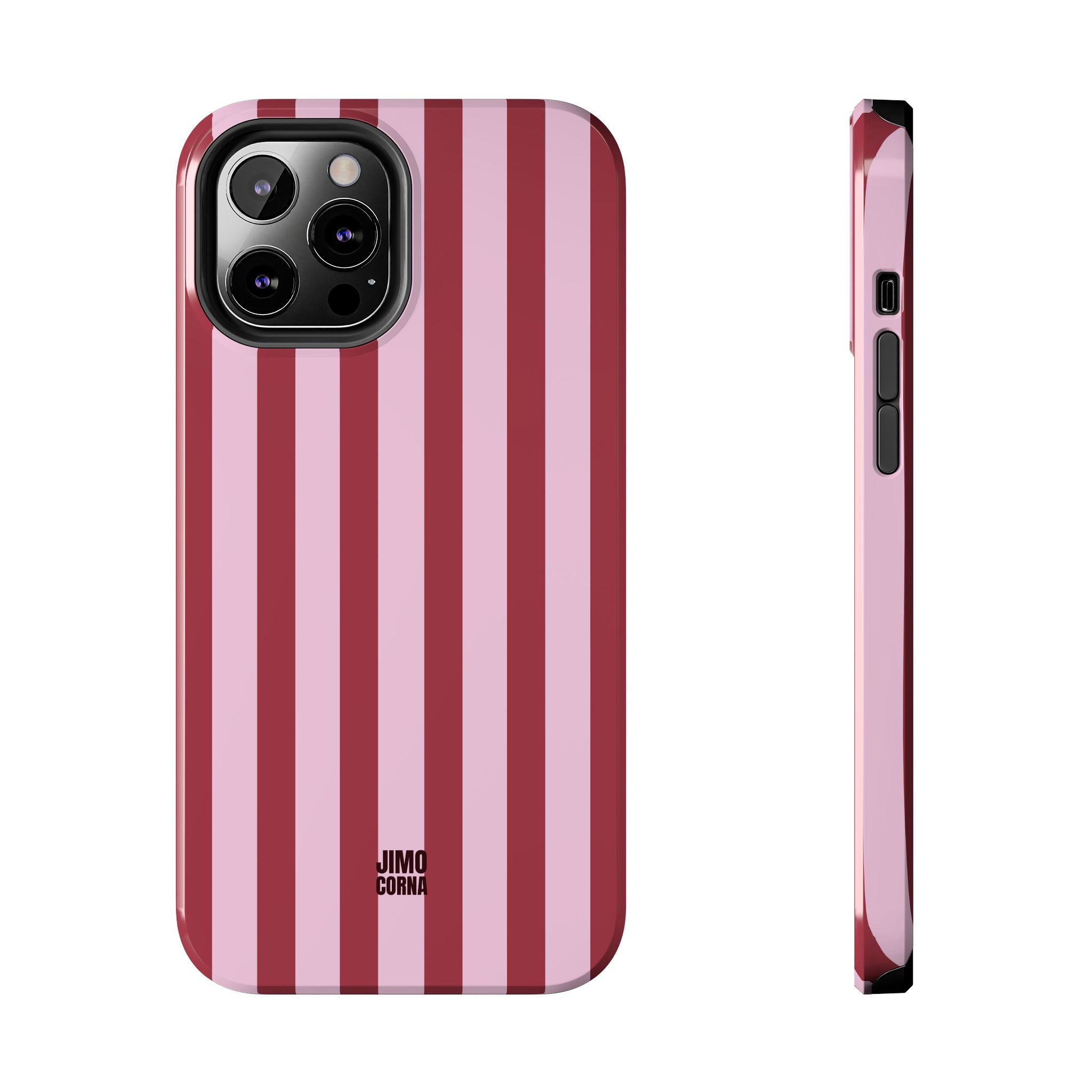Bold Stripes iPhone Case | Pink and Red