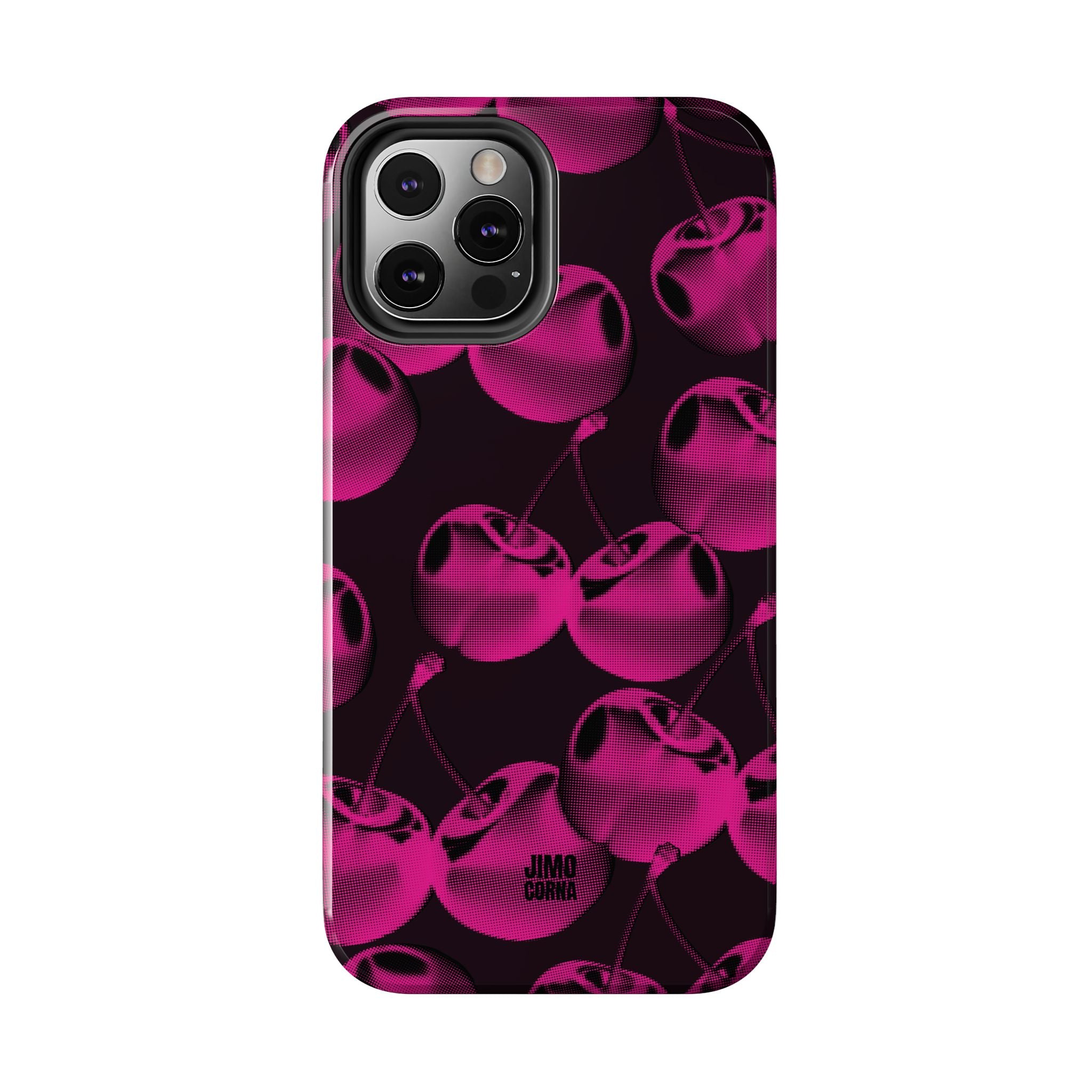 Hot Pink Retro Cherries