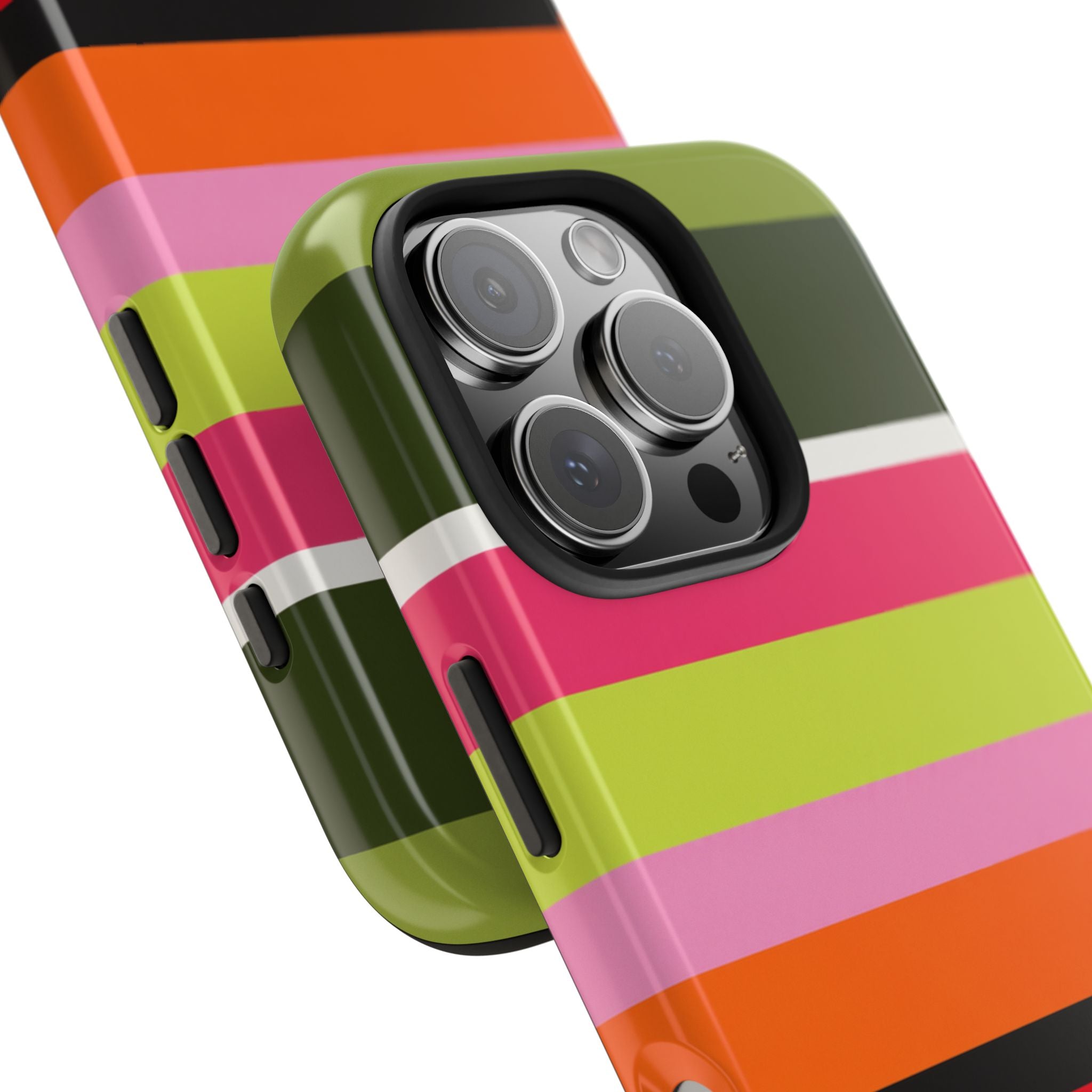 Berry Citrus Stripe iPhone Case
