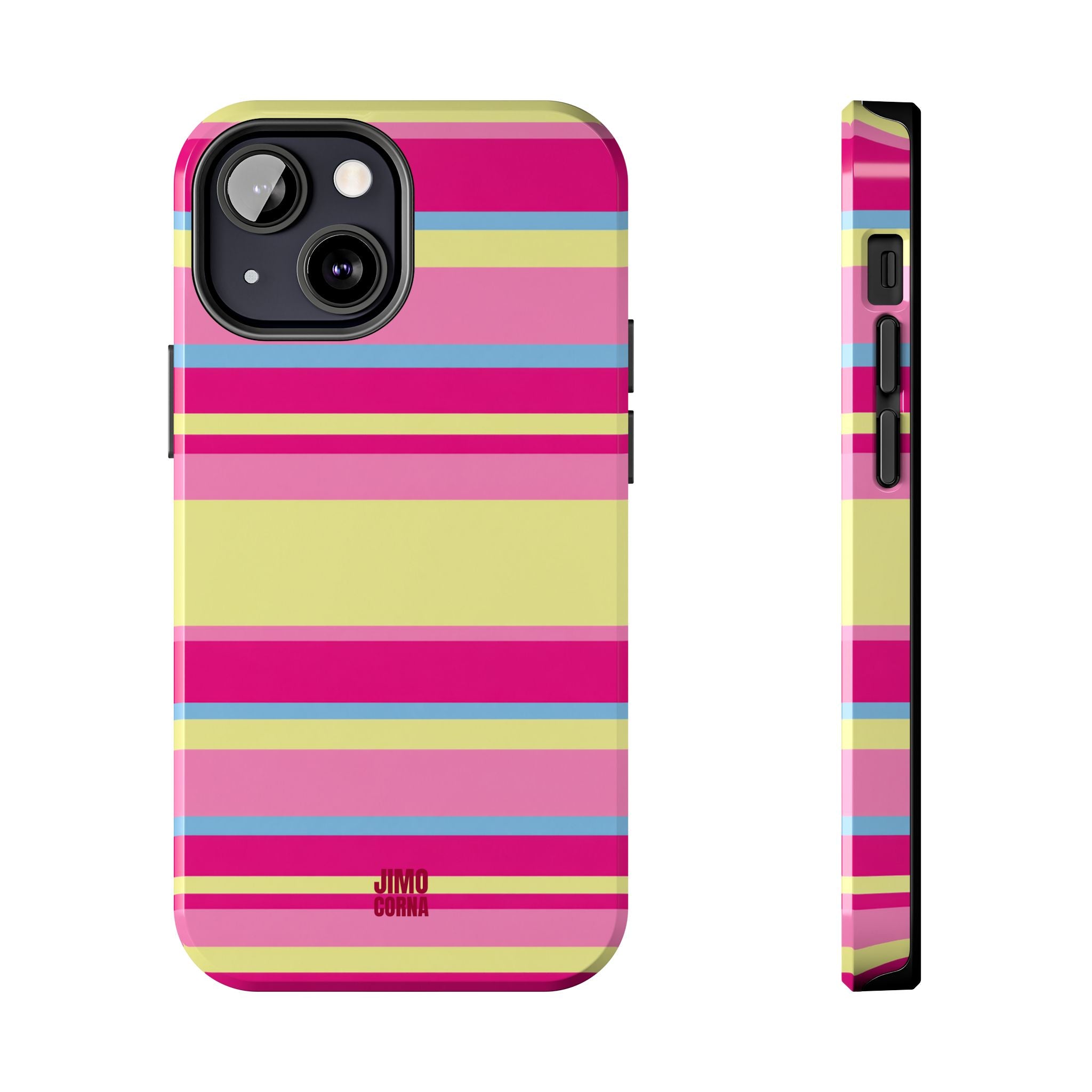 Lemonberry Stripe iPhone Case