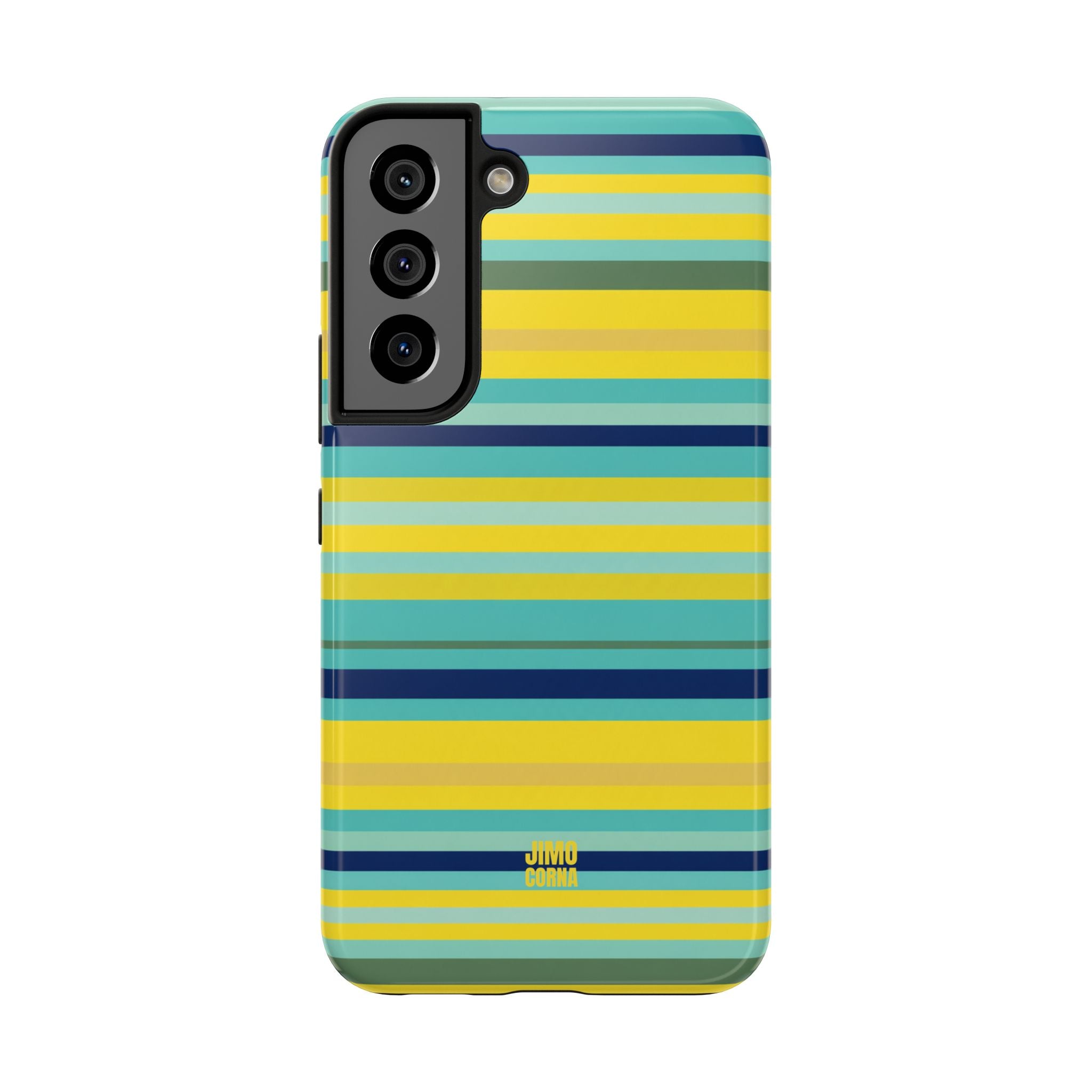 Blue Lemon Stripe Samsung Galaxy Case