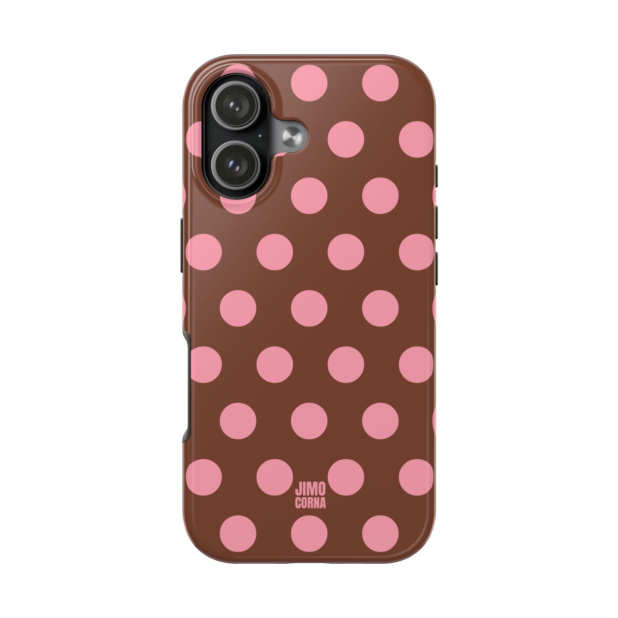 Big Polka Dot | Brown and Pink