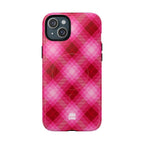 Pink Picnic Plaid MagSafe iPhone Case