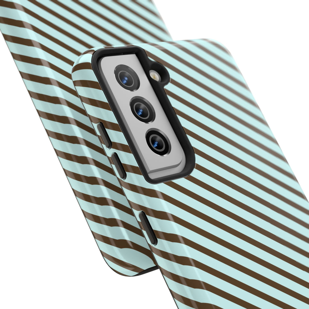 Asymmetrical Lines Samsung Galaxy Case | Blue and Brown