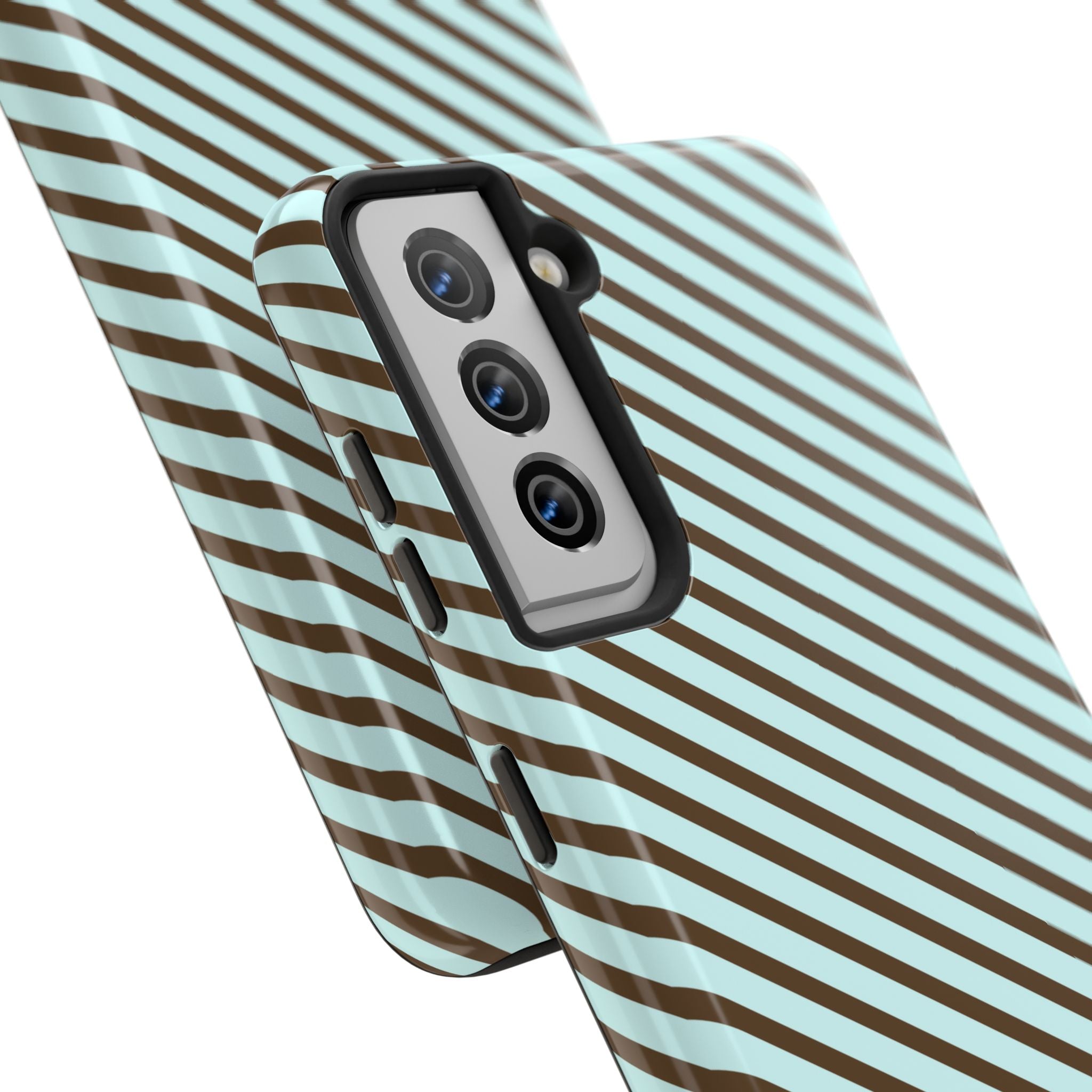 Asymmetrical Lines Samsung Galaxy Case | Blue and Brown
