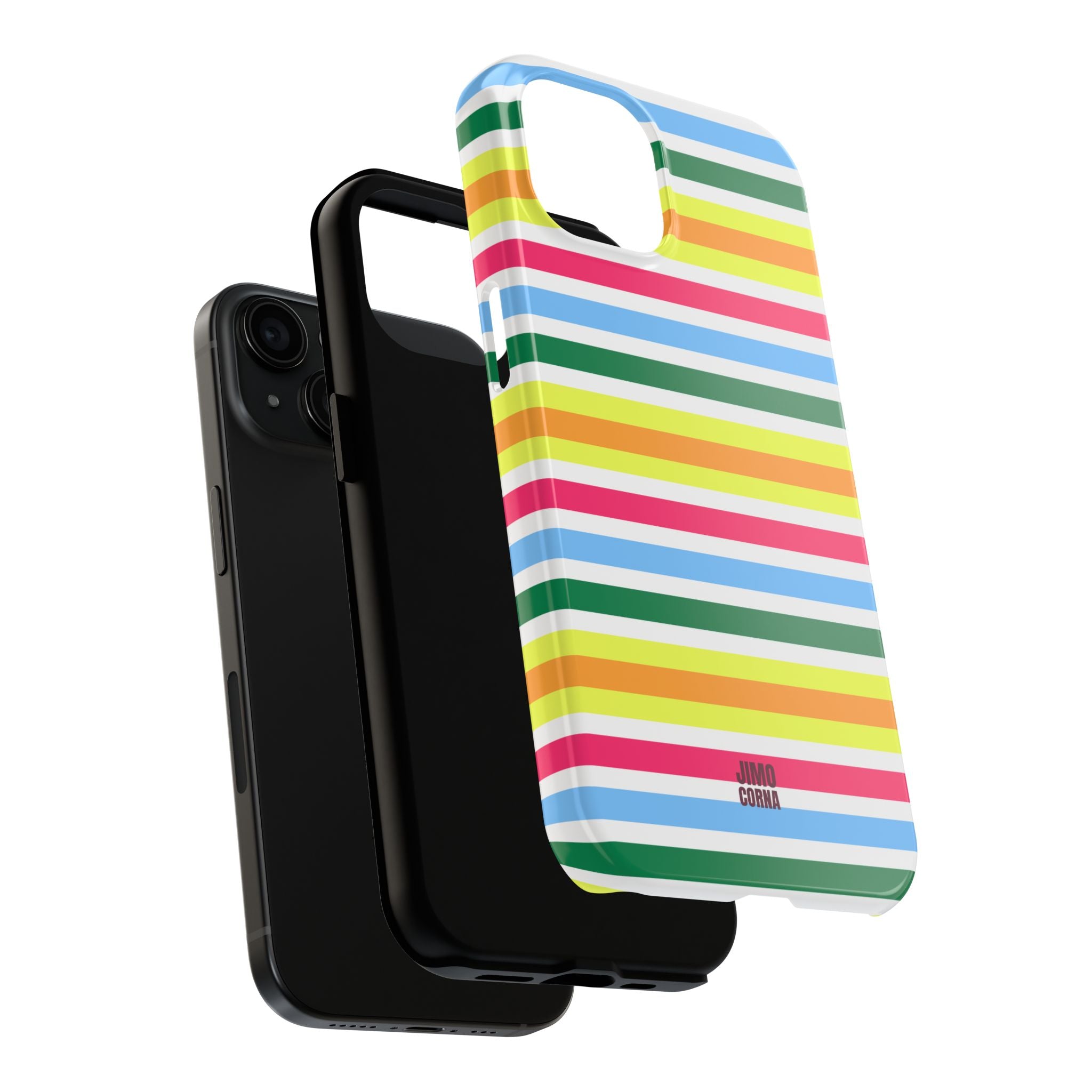 Rainbow Sorbet Stripe iPhone Case