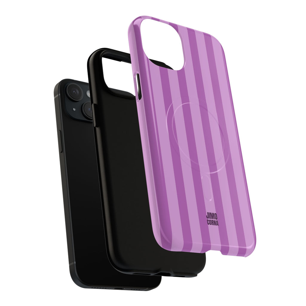 Bold Stripes MagSafe iPhone Case | Plum