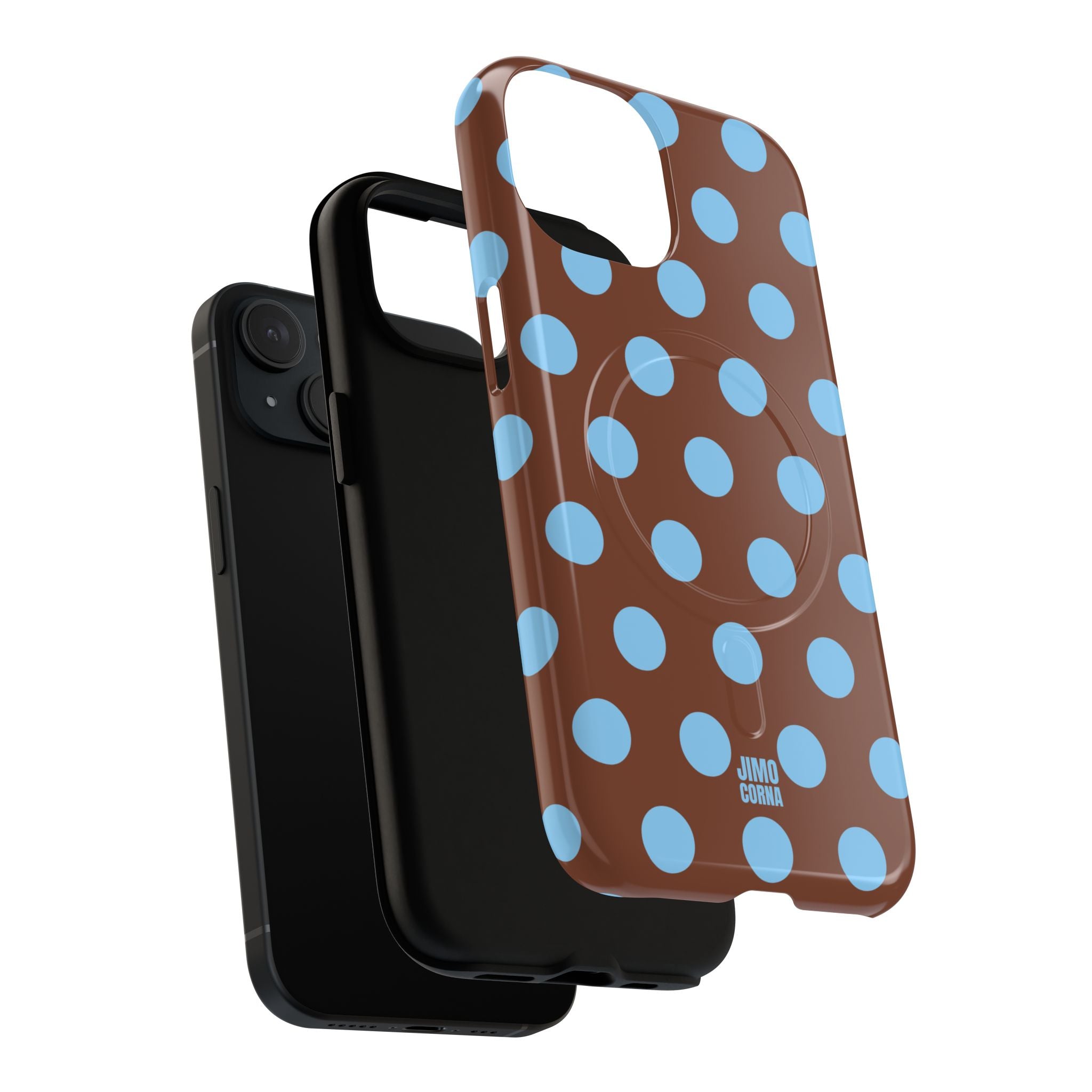 Big Polka Dot | Brown and Blue