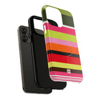 Berry Citrus Stripe MagSafe iPhone Case