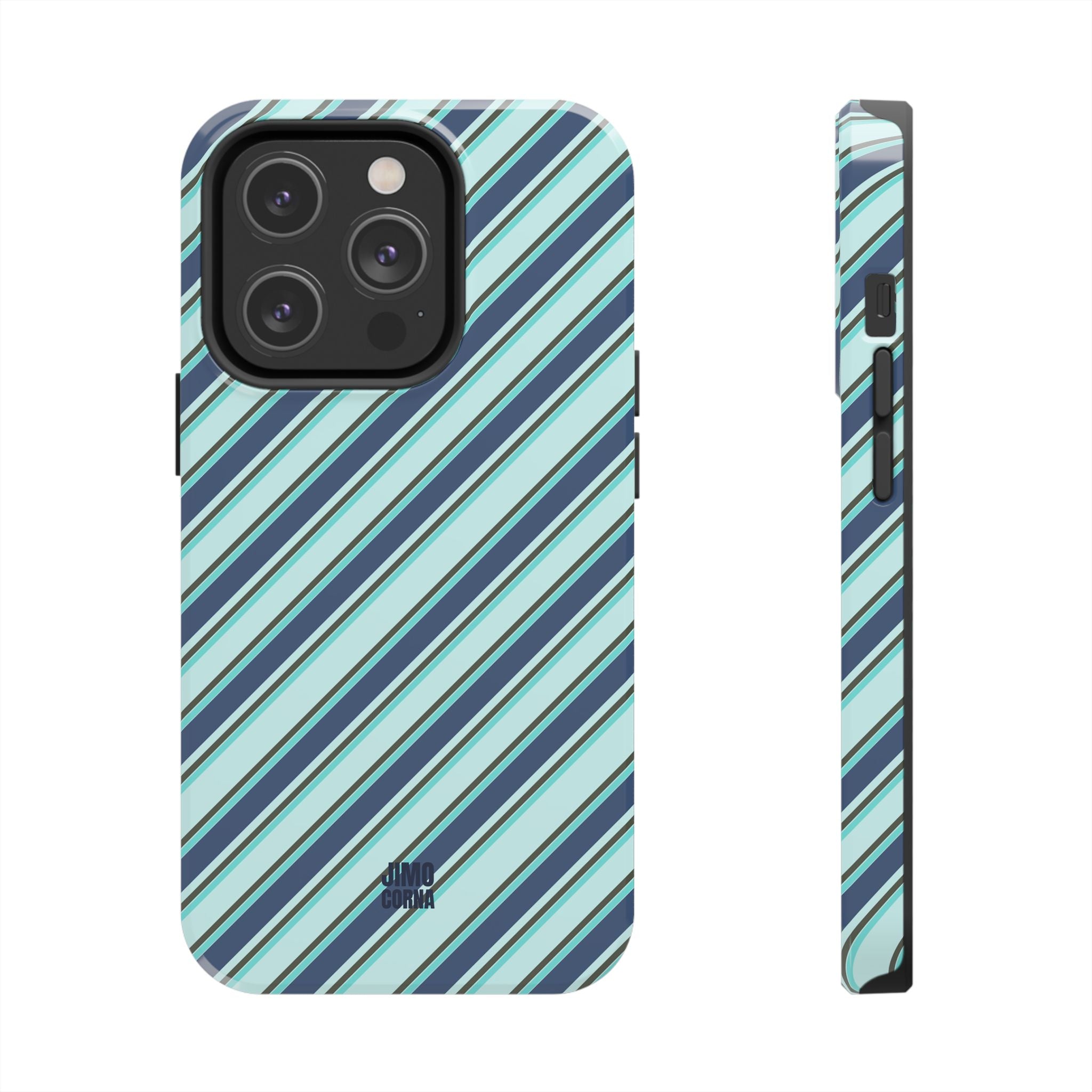 Angelina Stripes | Blue - iPhone Case