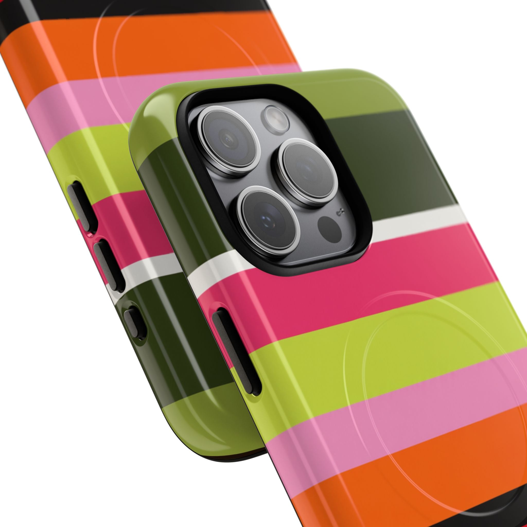 Berry Citrus Stripe MagSafe iPhone Case