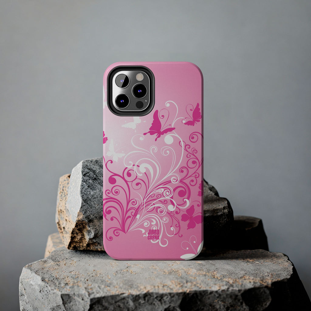 Pink Flutter Garden iPhone Case
