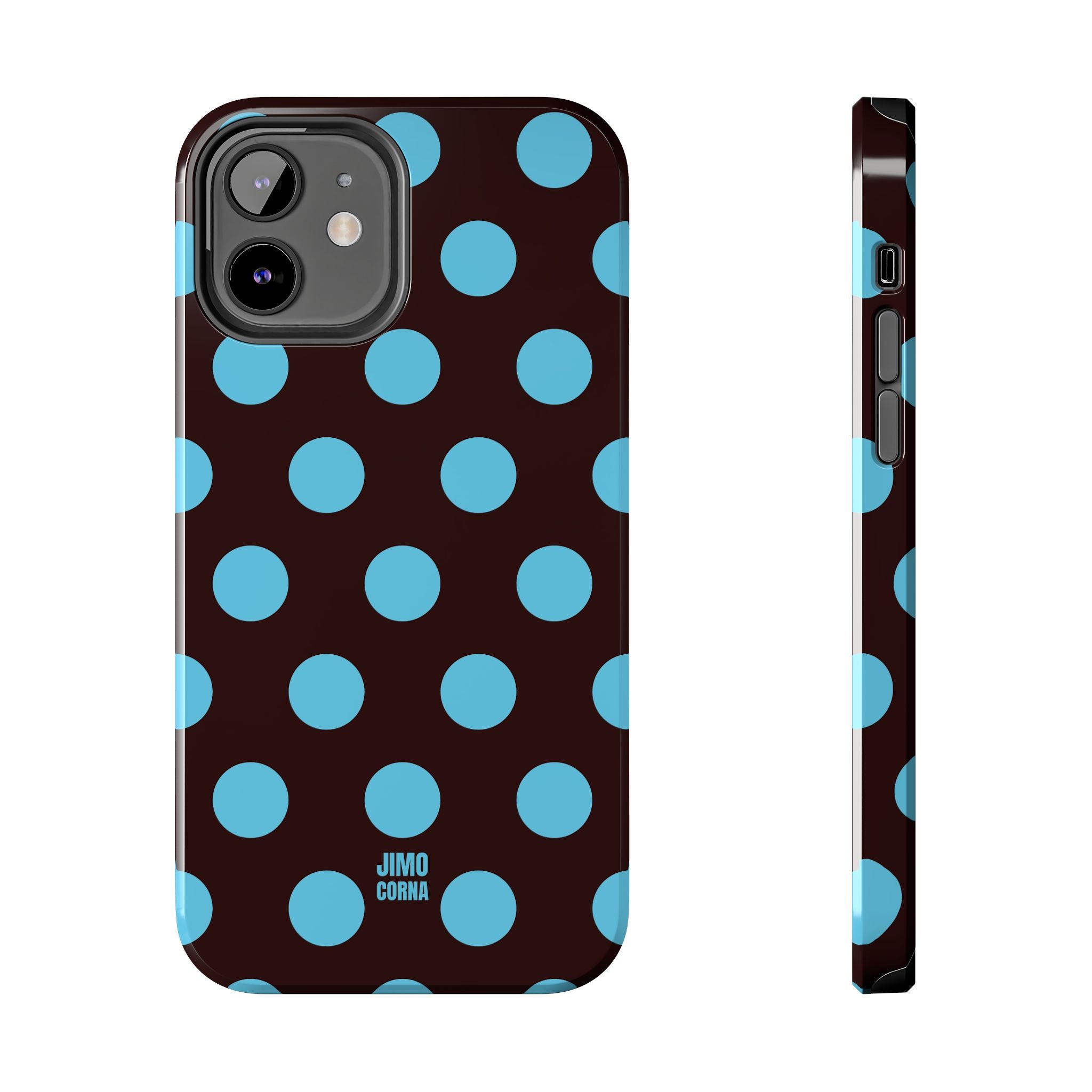 Big Polka Dot | Brown and Blue