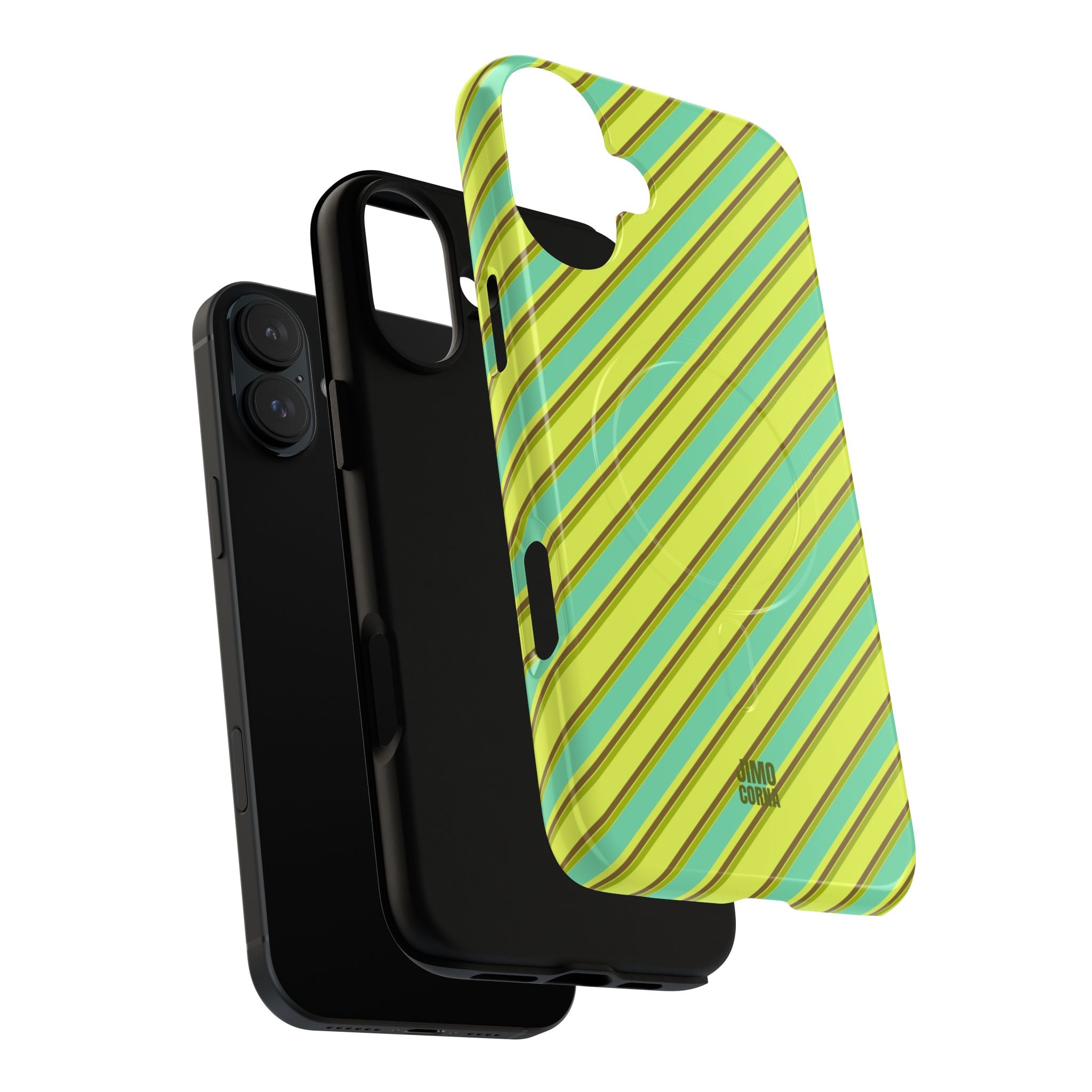 Angelina Stripes | Green - MagSafe iPhone Case