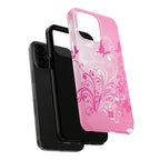 Pink Flutter Garden iPhone Case