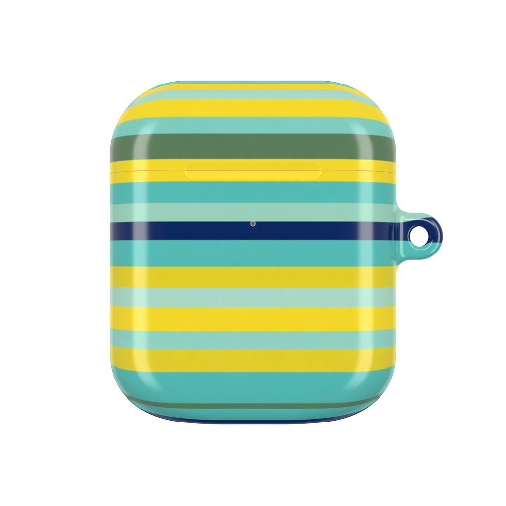Blue Lemon Stripe AirPods Case