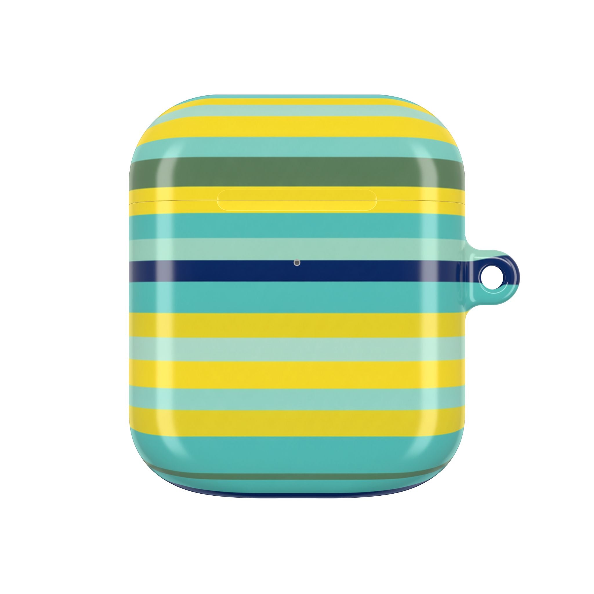 Blue Lemon Stripe AirPods Case