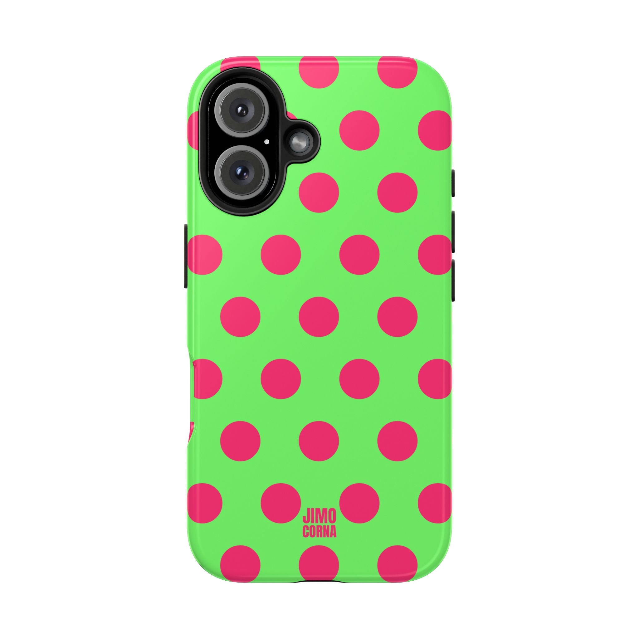 Big Polka Dot | Green and Pink