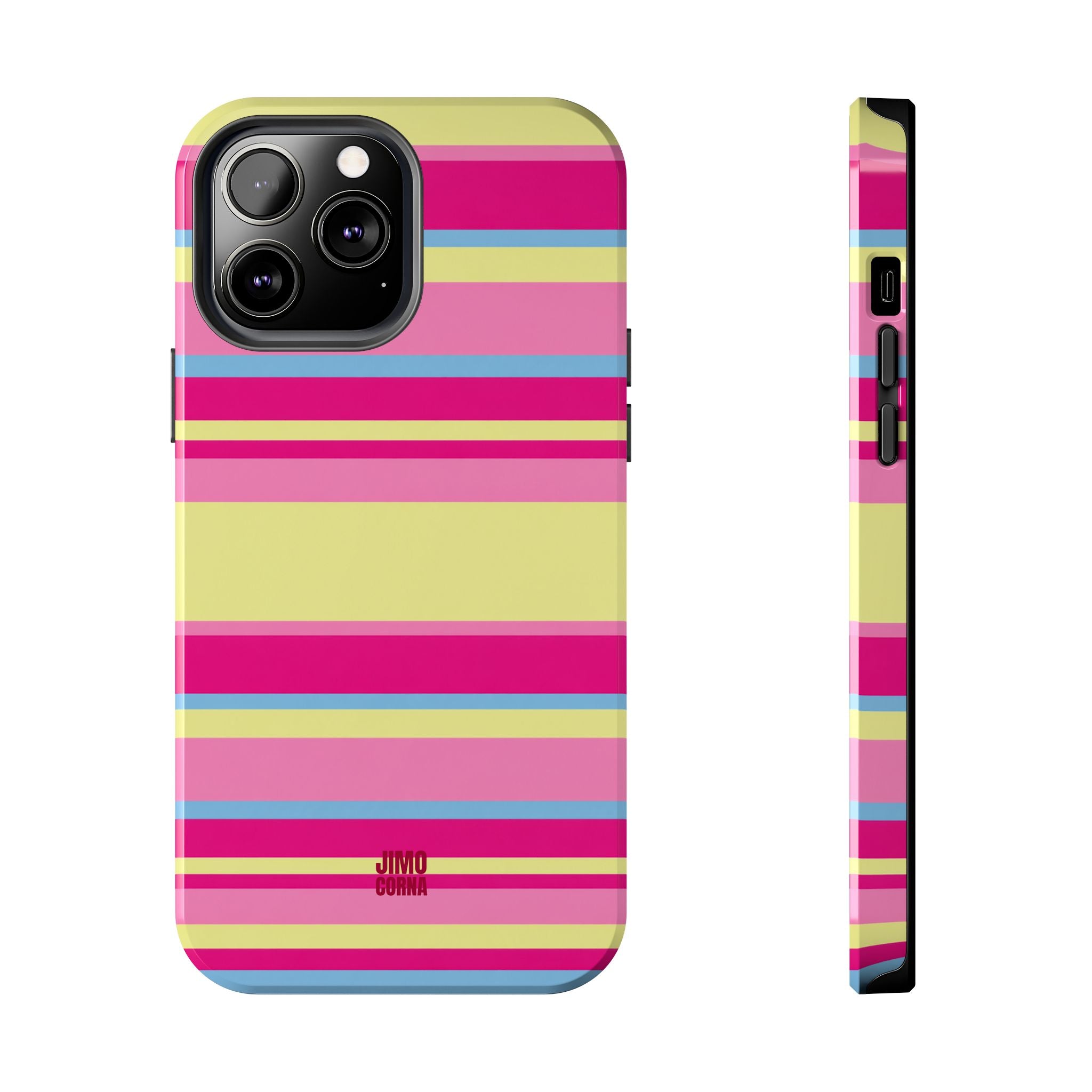 Lemonberry Stripe iPhone Case