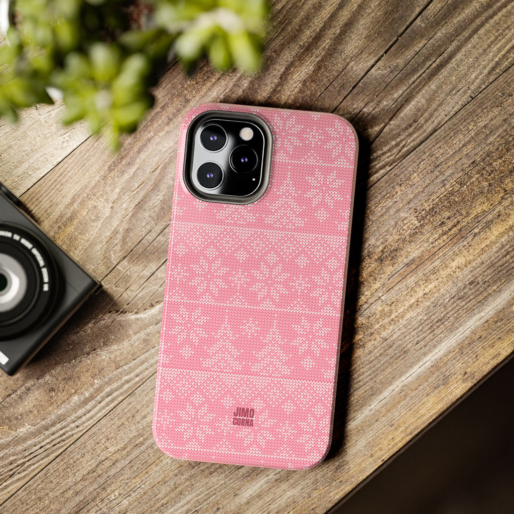 Holiday Knit | Pink iPhone Case