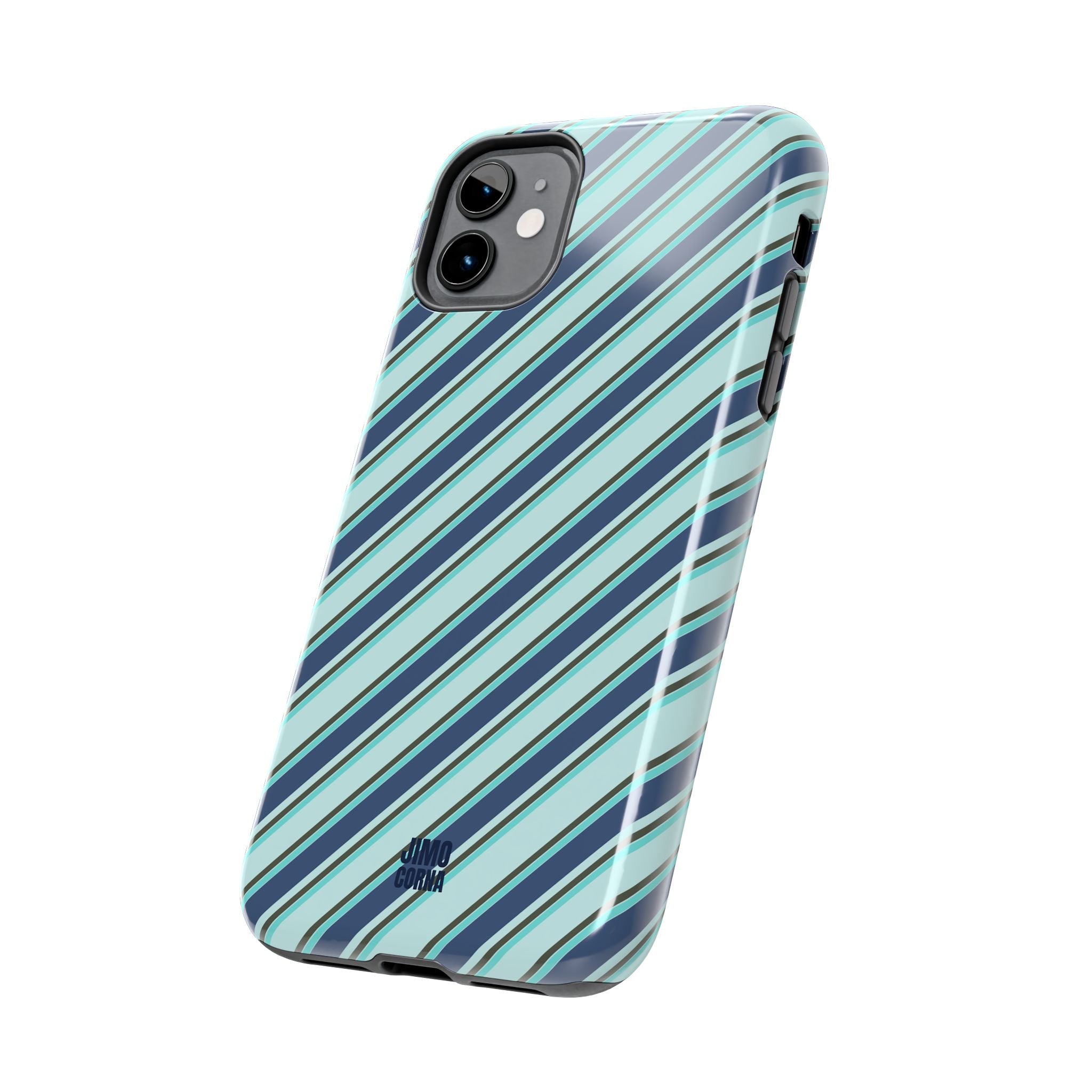 Angelina Stripes | Blue - iPhone Case