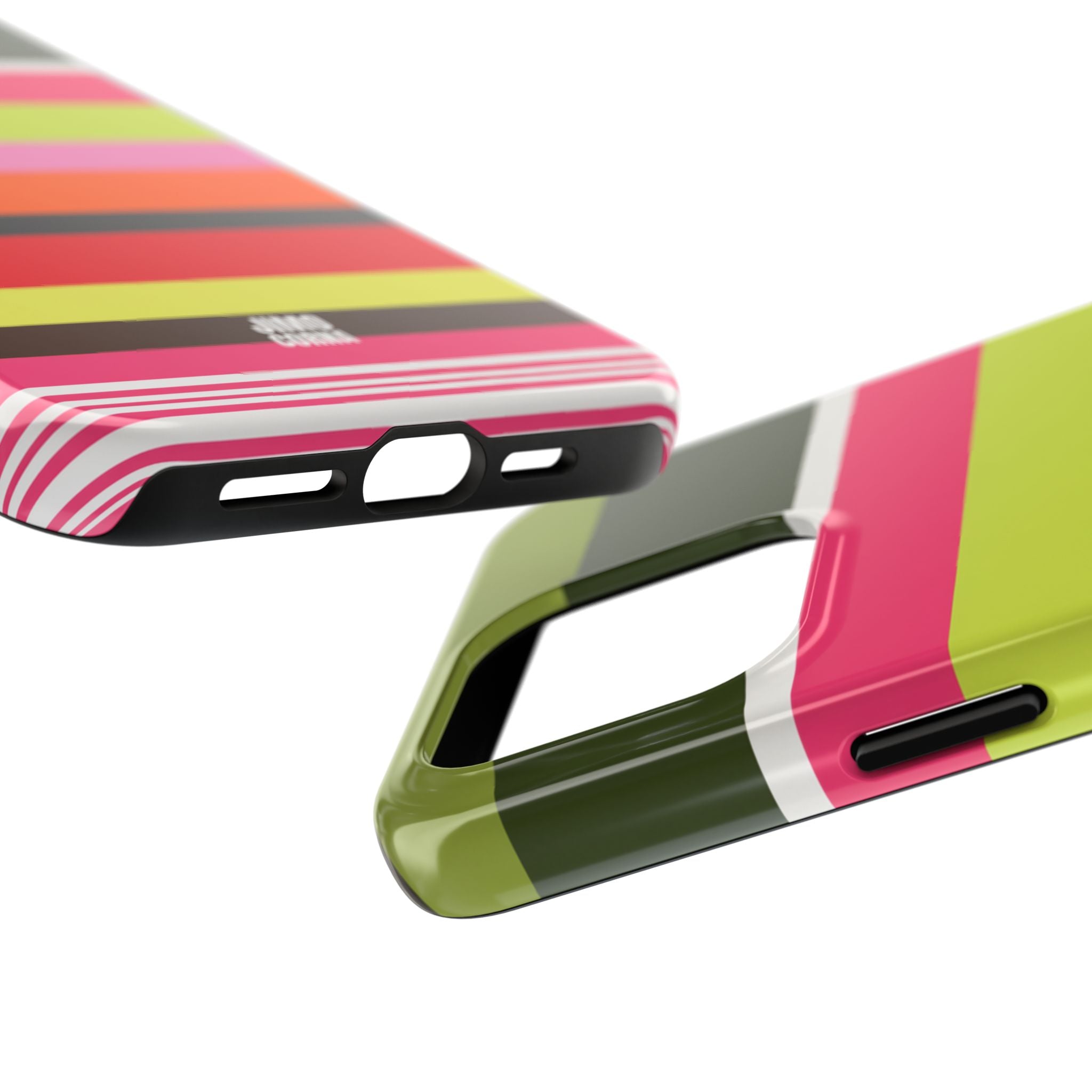 Berry Citrus Stripe iPhone Case