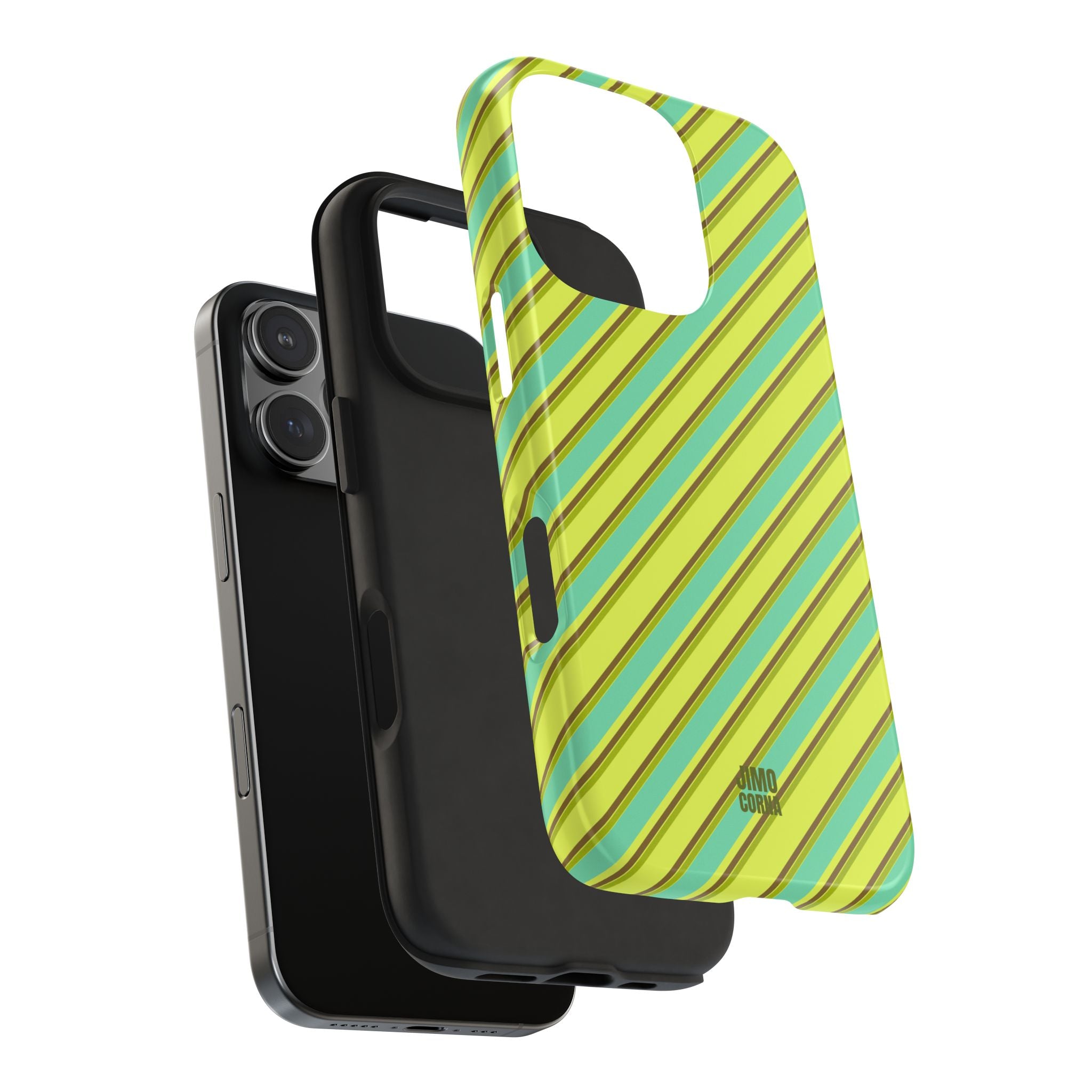 Angelina Stripes | Green - iPhone Case