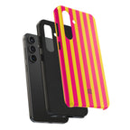 Bold Stripes Samsung Galaxy Case | Pink and Yellow