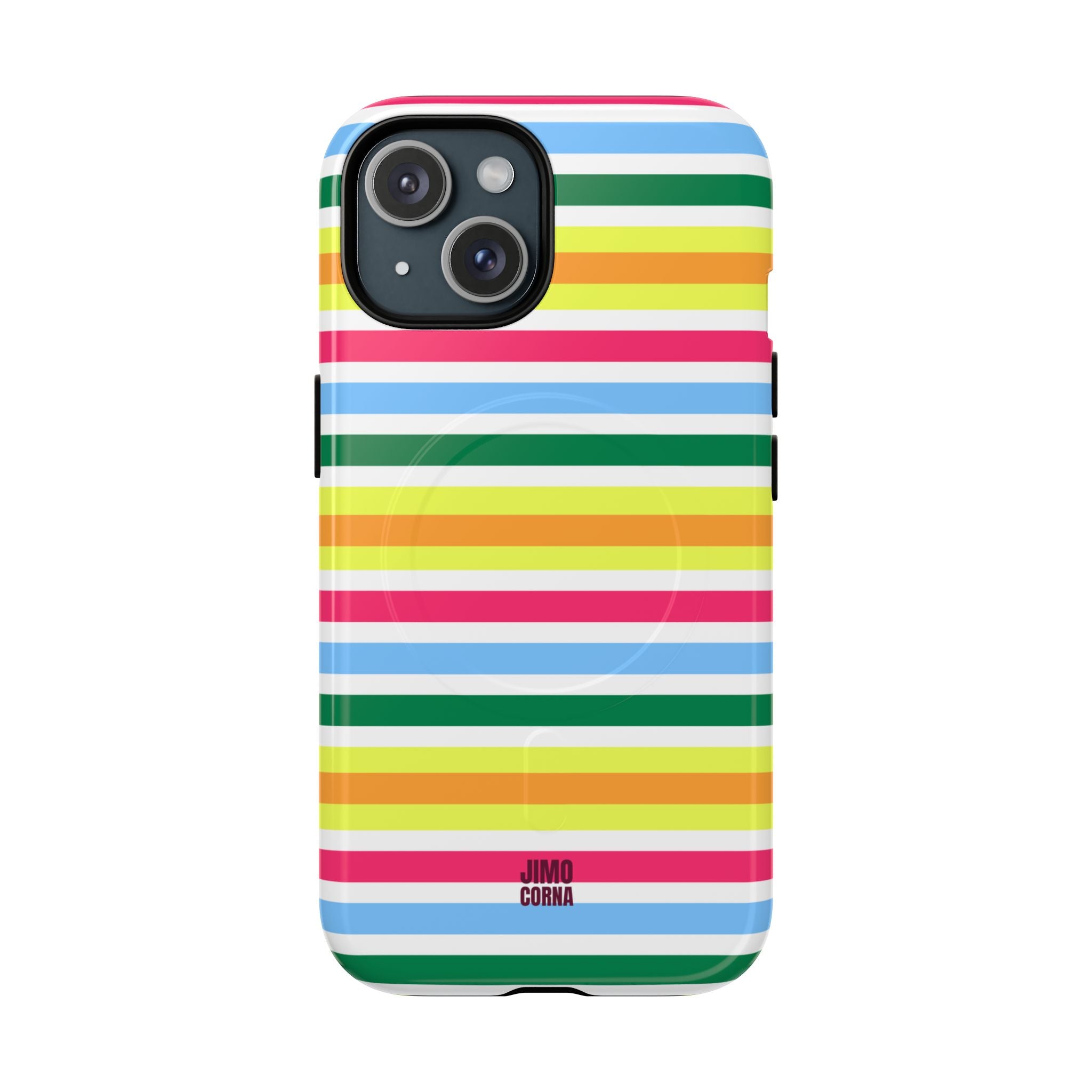 Rainbow Sorbet Stripe MagSafe iPhone Case