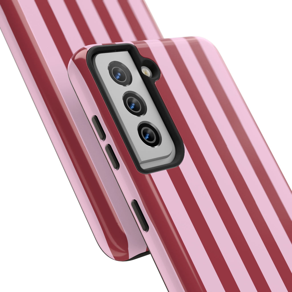 Bold Stripes iPhone Case | Pink and Red