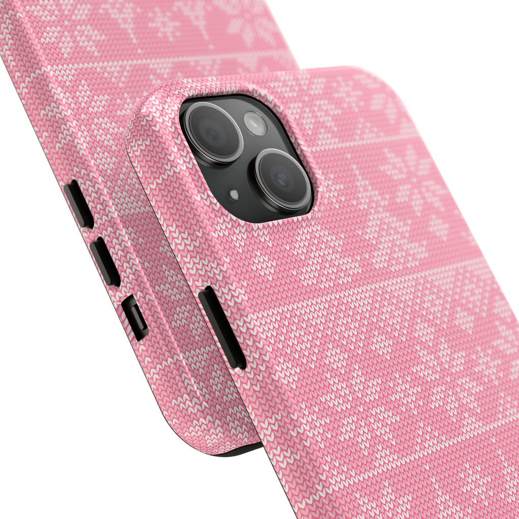 Holiday Knit | Pink iPhone Case